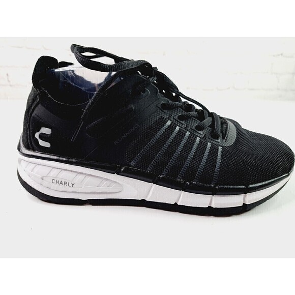 Charly Black And White Athletic Shoe Running Men's Size 9 - Picture 1 of 7